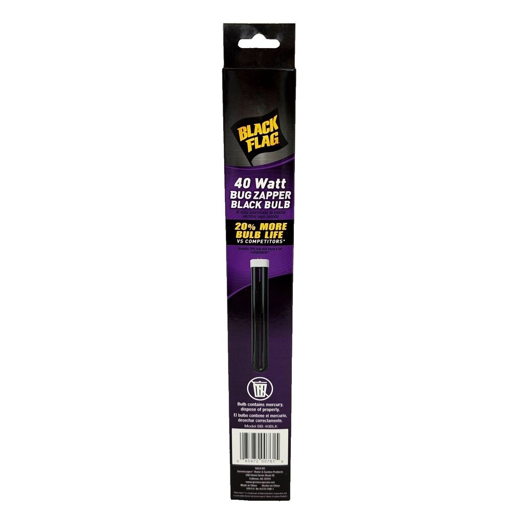 Black Flag 40 Watt Bug Zapper Black Bulb Replacement BB-40BLK New in Box